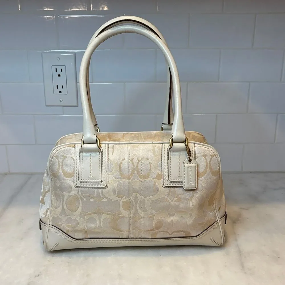 Coach Bag Purse Handbag Optic C Signature Logo Double Handle Doctor Satchel